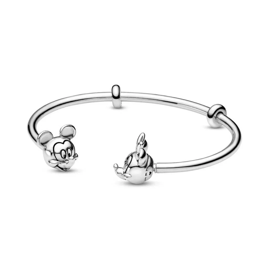 Disney-Bracelet en argent regardé 925 pour femme, Moments Rotterdam, Kling TureMouse Coussins Fermoir, Salle JOBracelet, DIY Charms, Perles