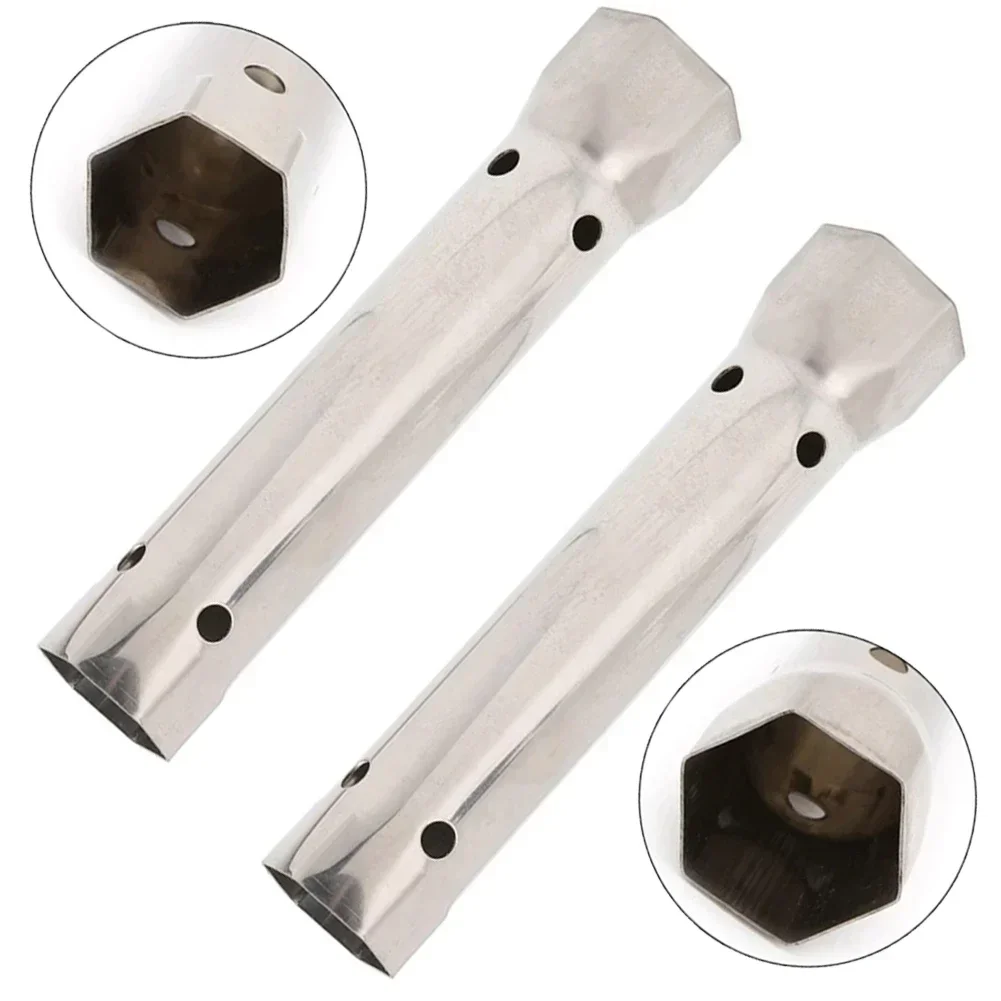 2pcs 34/40mm 수도꼭지 렌치 파이프 스패너 키 튜브 링 배관 육각 소켓 토크 래칫 유지 보수 손 수리 도구