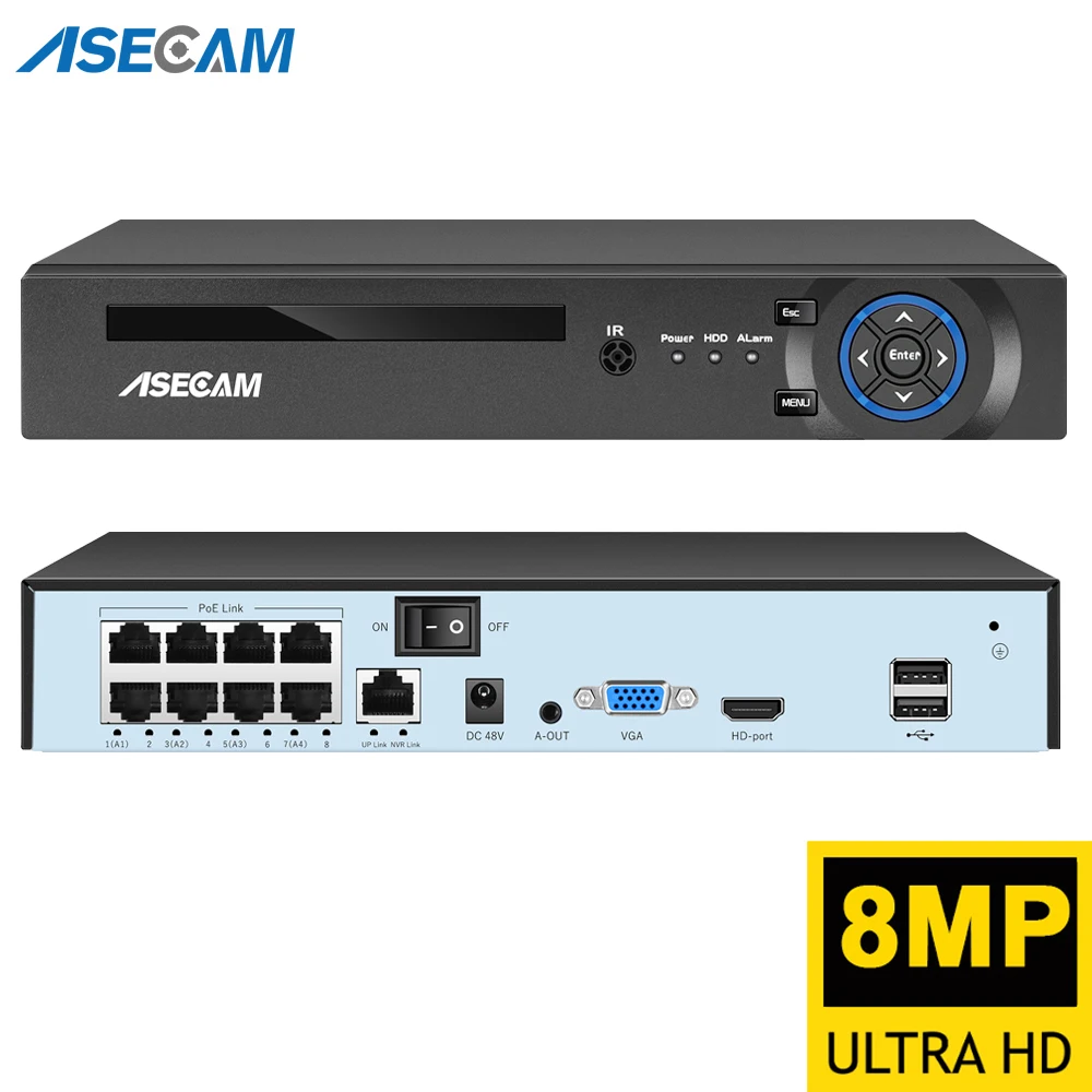 aliexpress.com - Super 8MP POE NVR Video Recorder Audio IP Camera H.265 CCTV System ONVIF Network Face Detect P2P Video Surveillance Camera RTSP