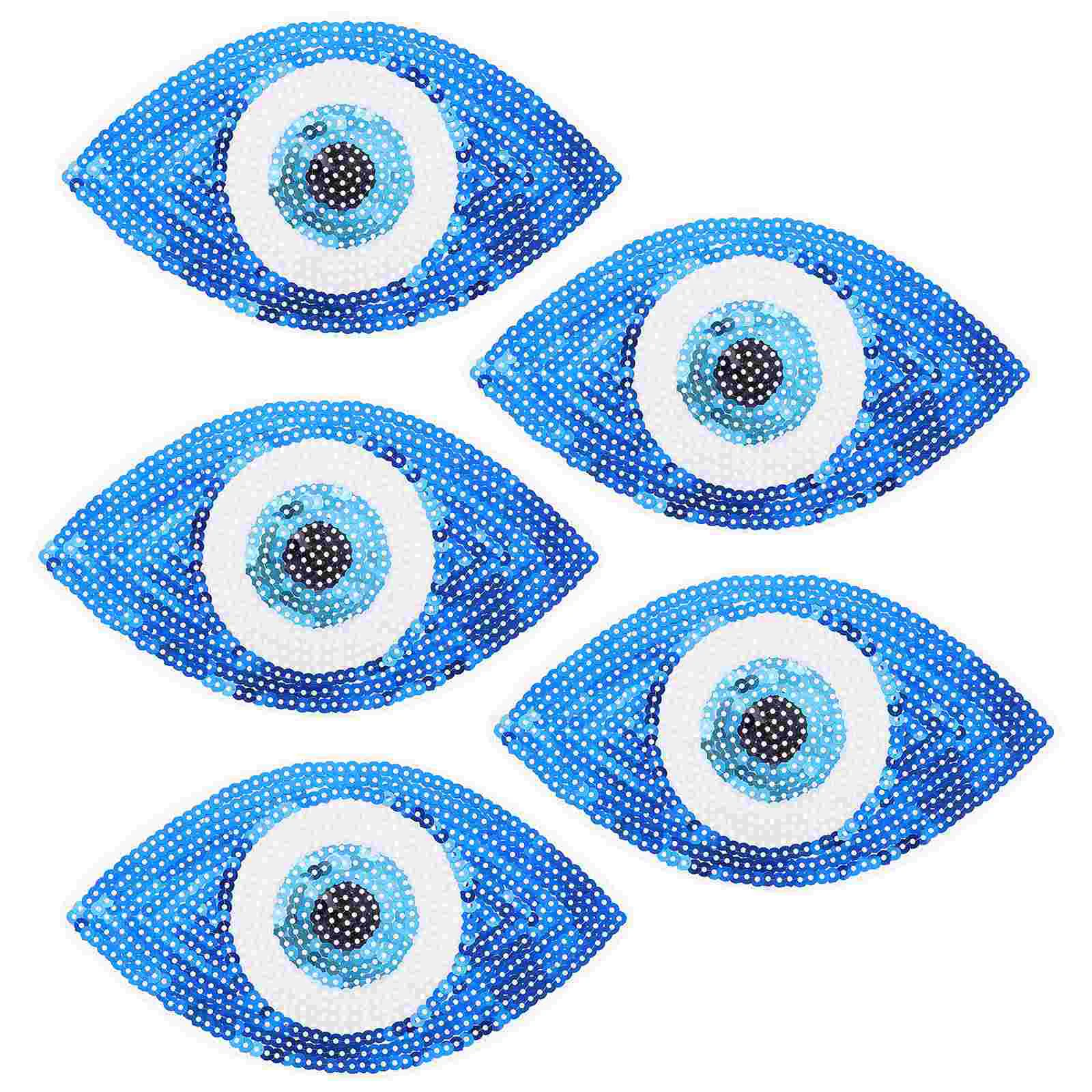 

5Pcs Decorative Embroidery Patches DIY Clothing Appliques Repair Sequined Patches
