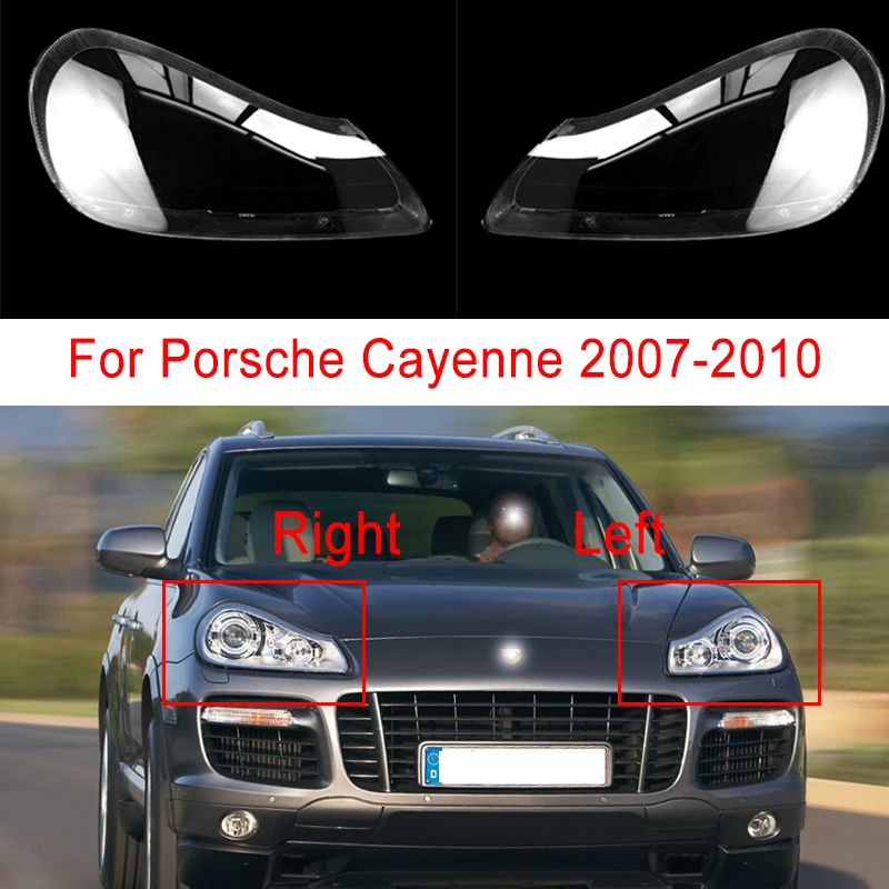 

For Porsche Cayenne 2007 2008 2009 2010 Headlight Shell Lamp Shade Transparent Glass Headlamp Cover Lens