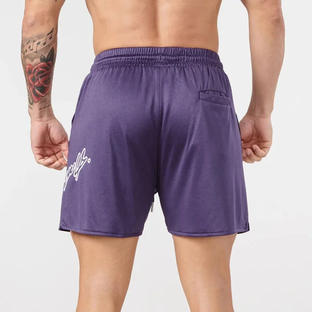 Trend Men's Mesh Beach Swim Casual Shorts Man Quick Dry Loose Basketball Jogger Short Pants Gym Fitness Sport Running Sweatpants 2