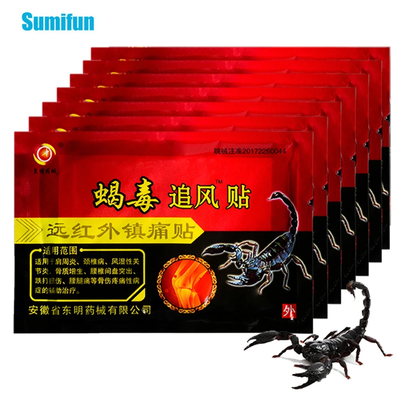 Pain Relief Patch 16/32/48/104pcs Scorpion Balm Creatine Medical Plaster Gout Rheumatoid Arthritis Knee Back Joint Muscle Heating