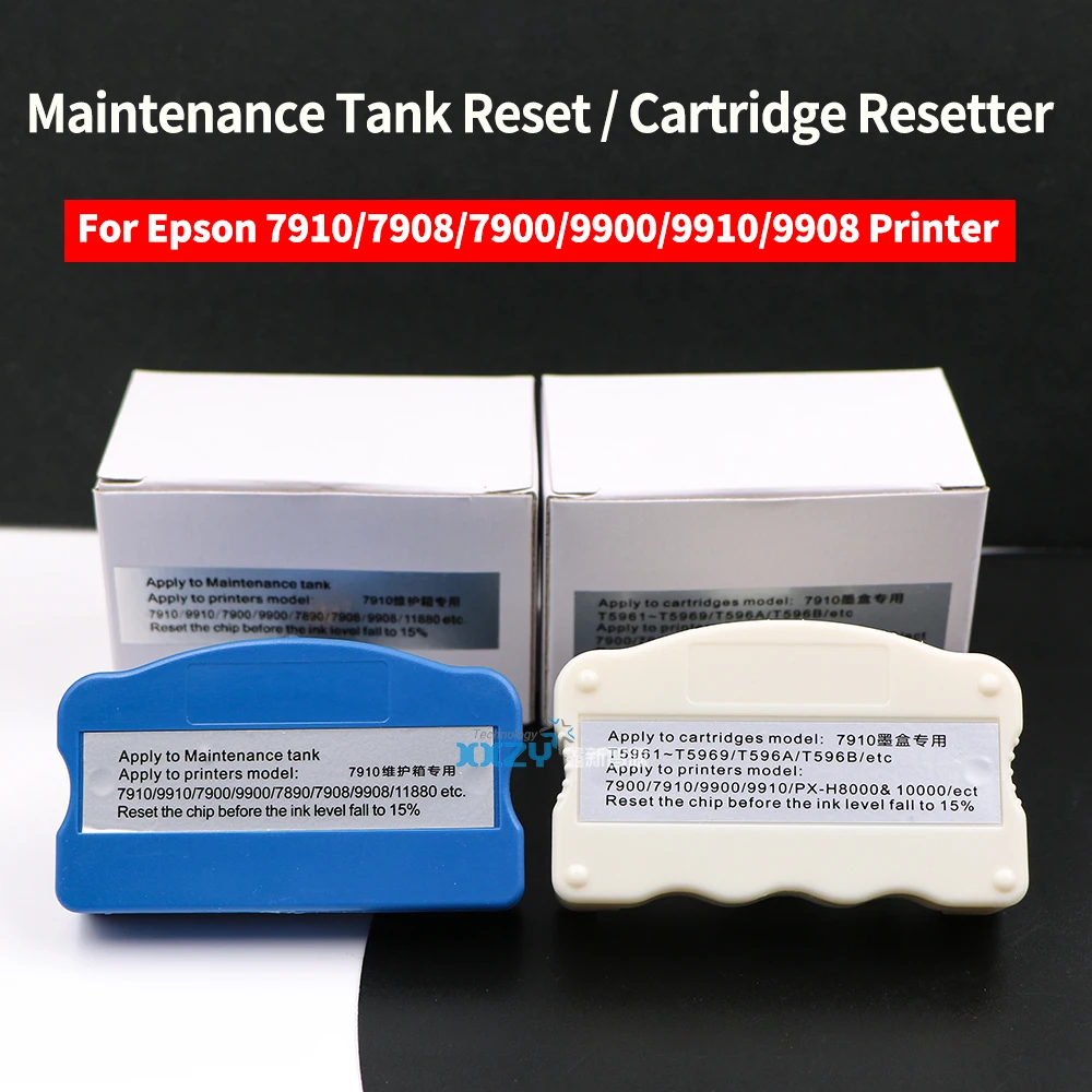 Maintenance Box Chip Resetter EPSON Printer Ink Cartridge Reset Chip for Epson 9910 7910 9908 7908 7890 Maintenance Tank Resetter Decoder
