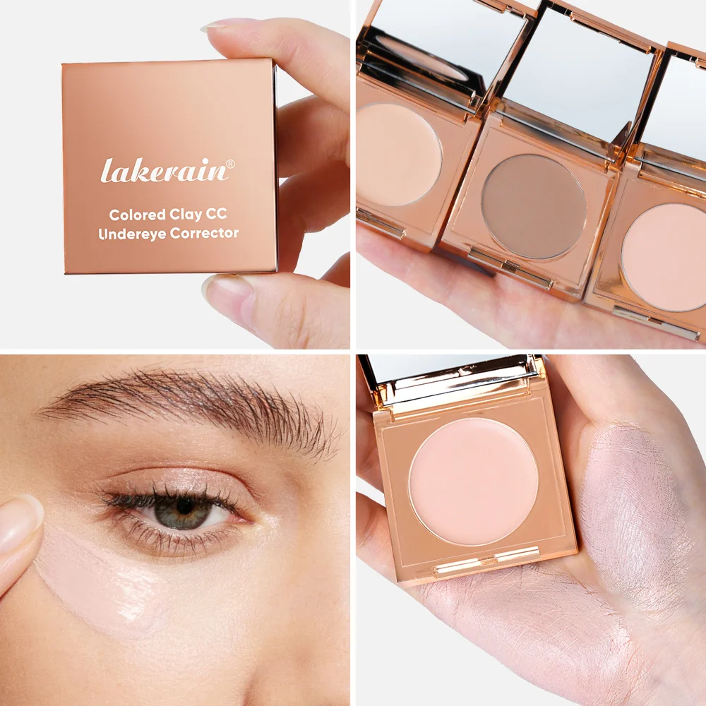 Under-eye Color Corrector Concealer With Puff Covers Dark Circles Dullness Full Coverage Brightening Concealer Eyes Makeup Set_voghion.com