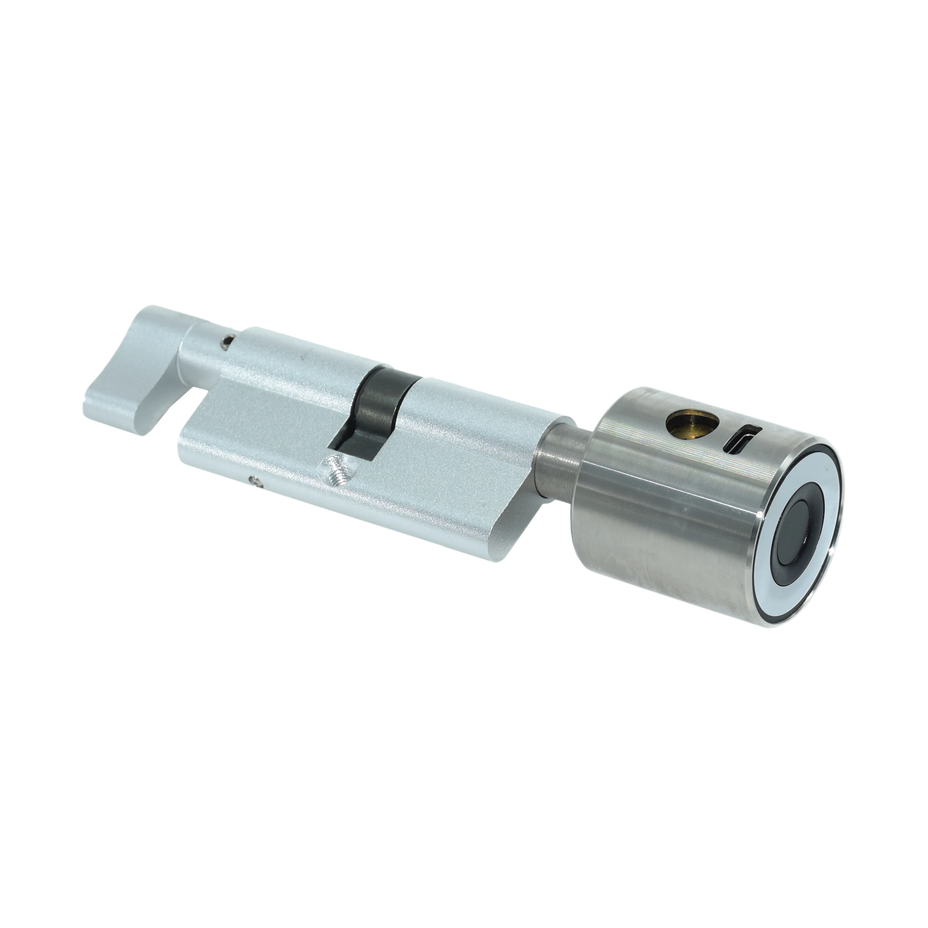 Smart Fingerprint EU Cylinder Lock Indoor Wooden Metal Door