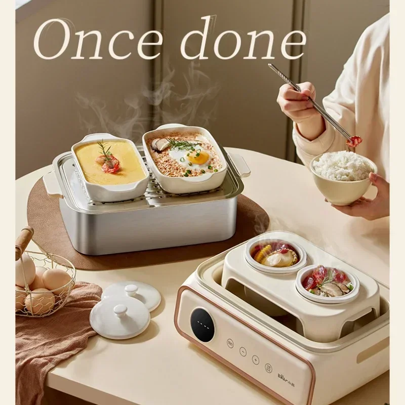 New Style Household Three-Layer Stainless Steel Multifunctional Electric Steamer - Perfect for Steaming and Cooking 5