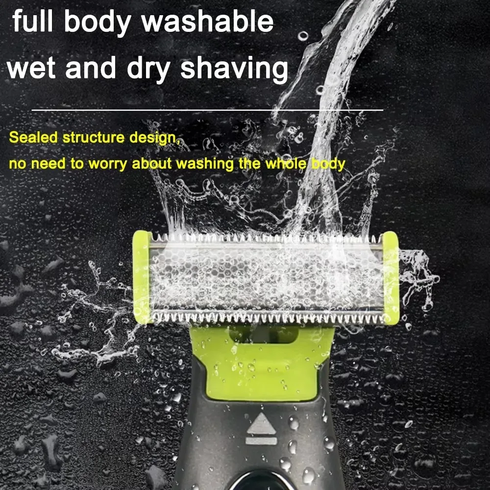 Hair Clipper Electric Shaver Hair Trimmer Washable Rechargeable MLG Electric Shaver Beard Razor Body Trimmer Men Shaving Machine Hair Face Care Cleaning Clippers for Men