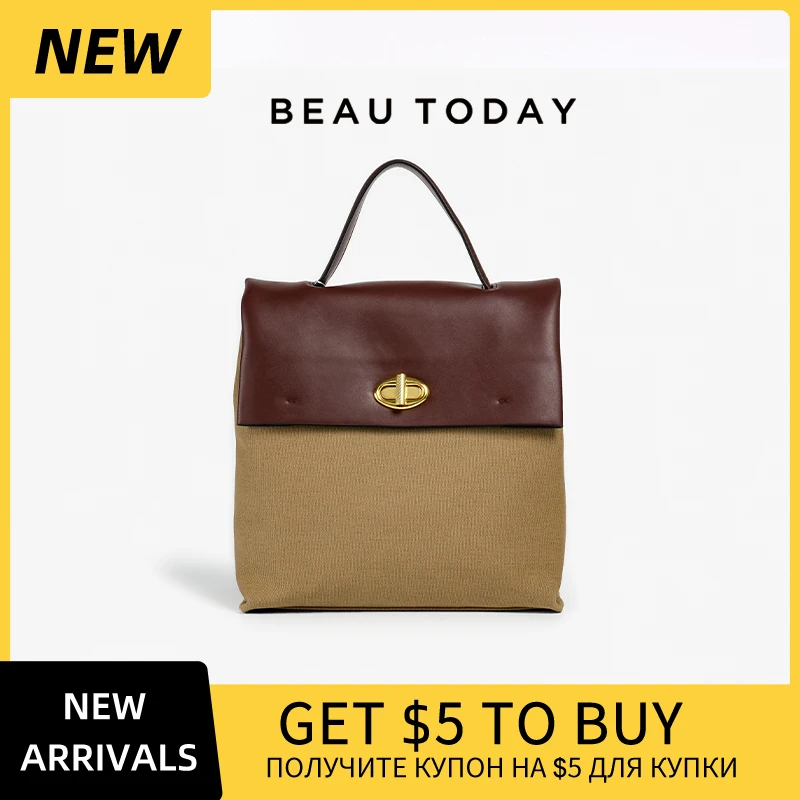 

BEAUTODAY Retro Backpacks Women Mixed Colors Metal Buckle Large Capacity Trend 2023 Versatile Fashion Ladies Bags Handmade 63007