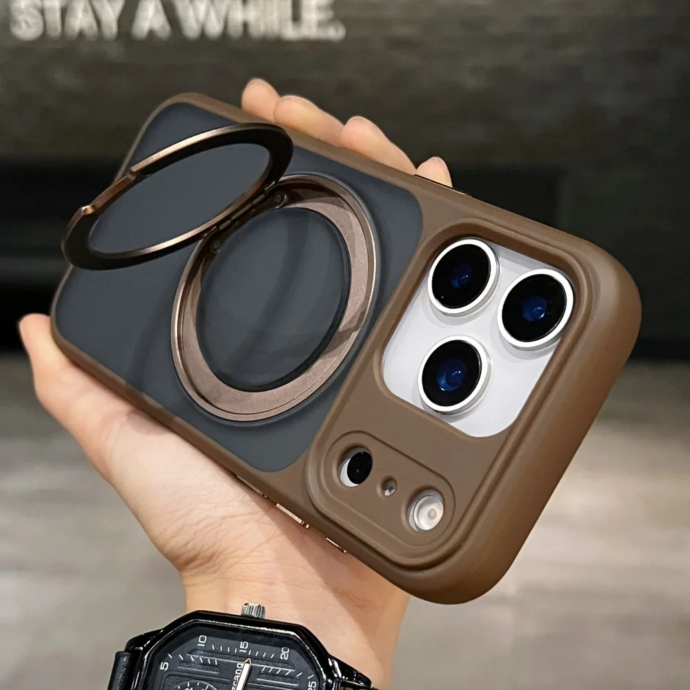 MagSafe Matte Rotating Stand Phone Case 3