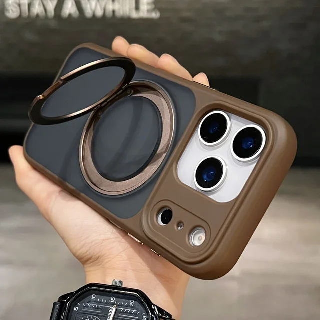 MagSafe Matte Rotating Stand Phone Case 3