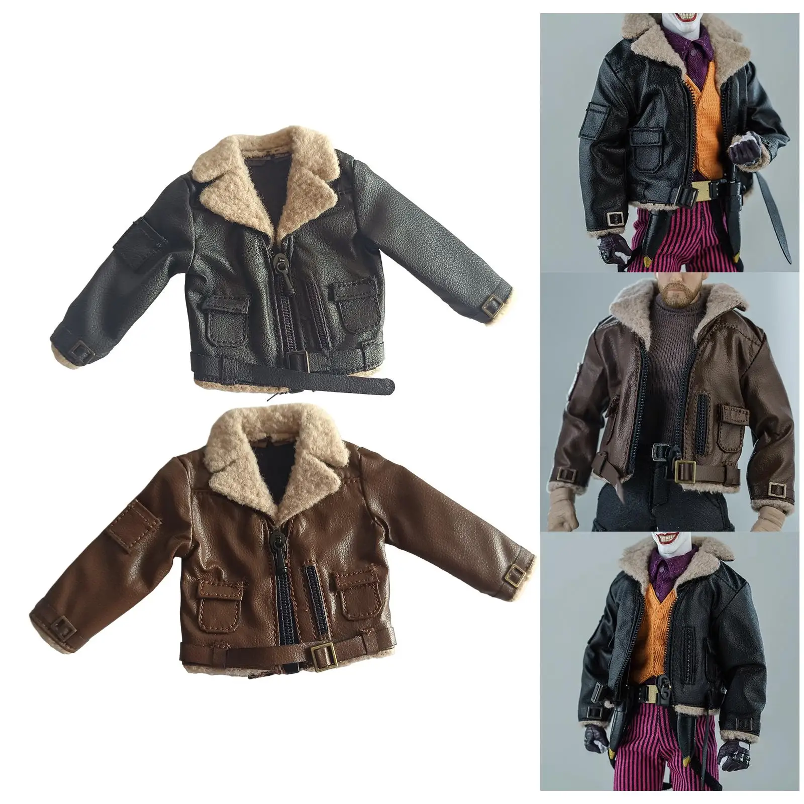 1/12 Male Action Figure Jacket, Fashionable, Doll Decor for 6inch Male Action Figures