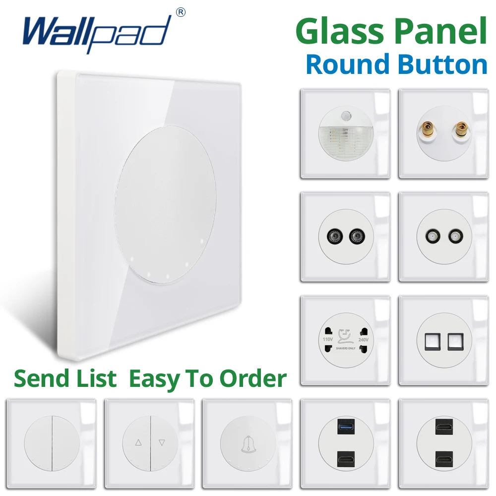 Wallpad-Wall-Switch-and-Socket-White-Reset-3-Way-Round-Corner-Glass ...