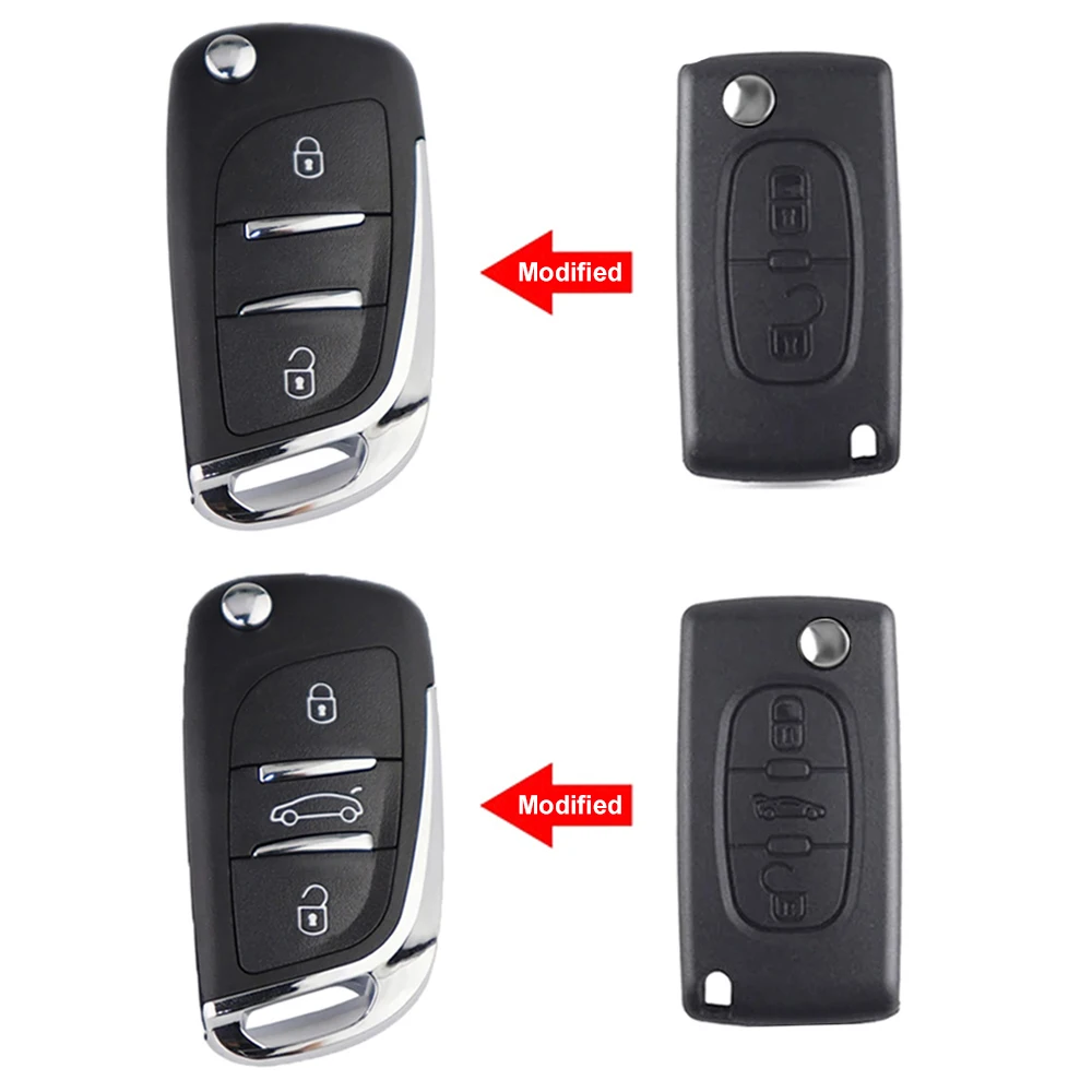 Fernbedienung Auto Schlüssel Shell Für Peugeot 208 307 406 308 206 306 307 407 807 207 607 107 Partner Schlüssel Fall Für Citroen C4 C2 Xsara C3 C8 – Detail 4