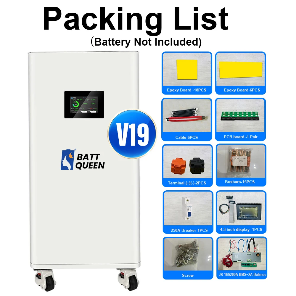 폴란드 세플로스 V3 V4 JK BMS 배터리 박스 12V 48V 105AH 280AH 304AH 314AH DIY 키트 15kWh 16kWh 태양광 시스템용 VAT 무료 EU DDP