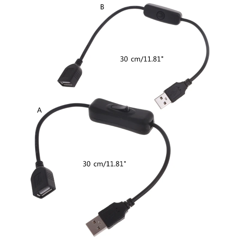 3 Cavi USB Con Interruttore On/off | Prolunga Maschio-femmina | Solo Alimentazione Per Led E Ventole