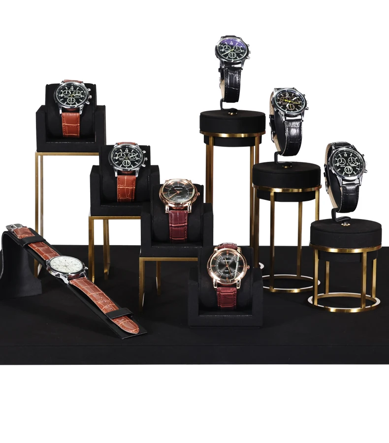 Watch Display Props High-grade Microfiber Window Counter Watch Display Rack Watch Bracket Storage Accessories