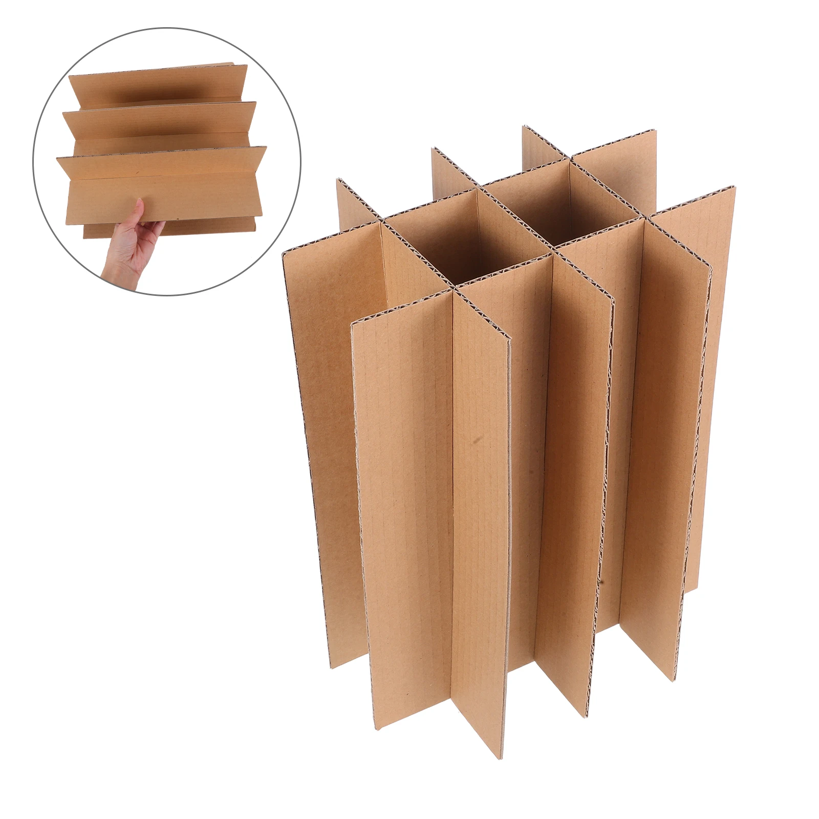 5pc Box Cardboard Dividers For Dishes And Glass Packing Supplies Moving Boxes Packing Kit Wine Paper Partition For Safe Shipping
