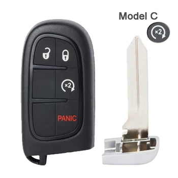 Keyforkess 433MHz ID46 Chip GQ4-54T 2 1/ 3 1/ 4 1 3 4 5 pulsante Smart Chiave A Distanza Fob per Ram 1500 2500 3500 2013-2018 - KEYECU 433MHz ID46 Chip GQ4 54T 2 1 3 1 4 1 3 4 5