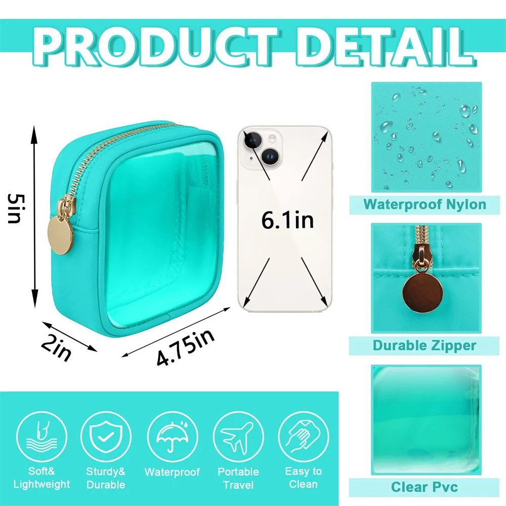 Transparent Waterproof Cosmetic Bag Women PVC Mini Storage Pouch Travel Portable Toiletry Case Multi-Function Makeup Organizer 5