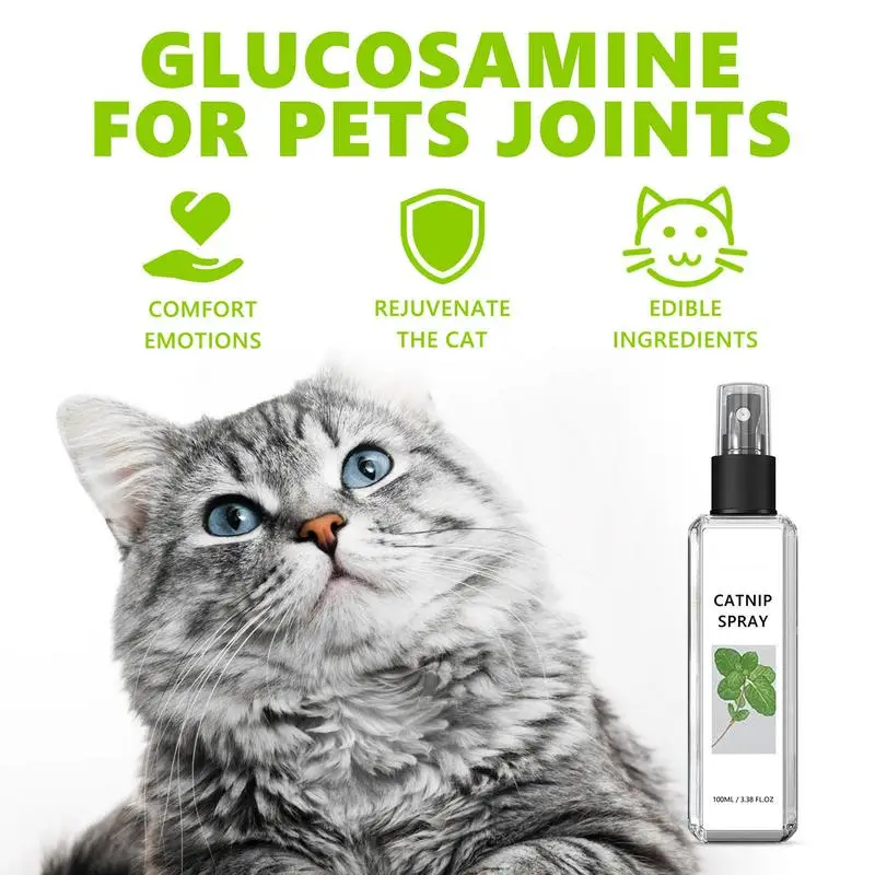 Catnip Cat Joy Spray Training Spray Kitten Behaviour 100ml Pet Care Liquid Catnip Natural Plant Cat Attract cat scratch deterrent spray