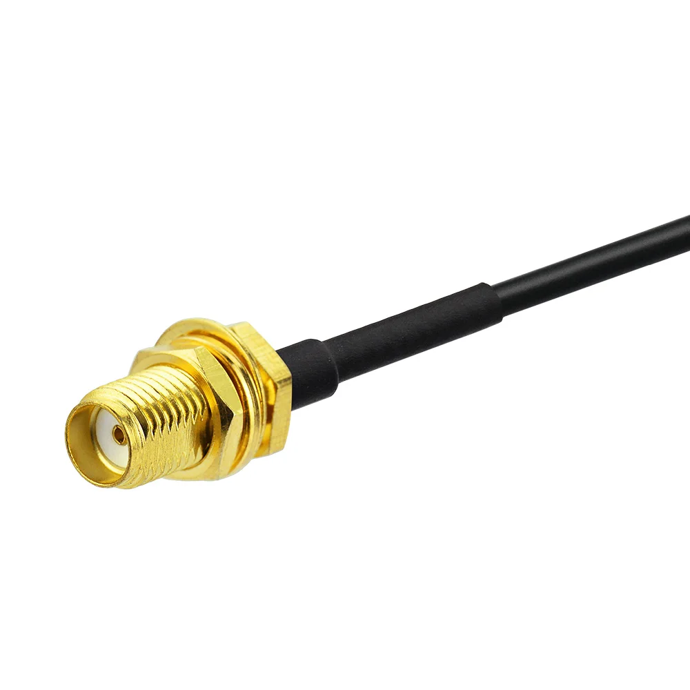Superbat SMA BulkHead Female to SMA Right Angle Male Pigtail Cable RG174 5cm Antenna Feeder Cable Assembly for Electronics