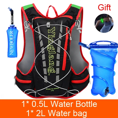 Lovtour Premium Running Race - Chaleco de hidratación para maratón,  ciclismo, senderismo con botella de agua suave como regalo