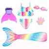 2026 Girls Cosplay Kids Children Swim Mermaid Tail Swimwear Pool Beach Swimsuit Monofin Anime Costume