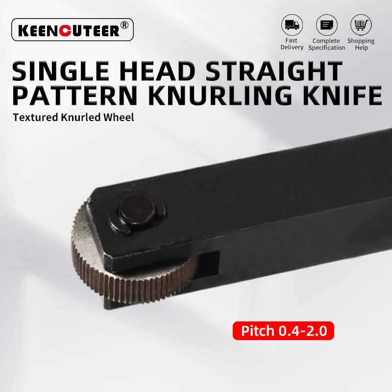 1PC 20mmx18mm Straight Grain Knurling Knife + 6 Pcs Straight Knurling Cutter Tool Linear Wheel 0.6mm 1mm 1.5mm