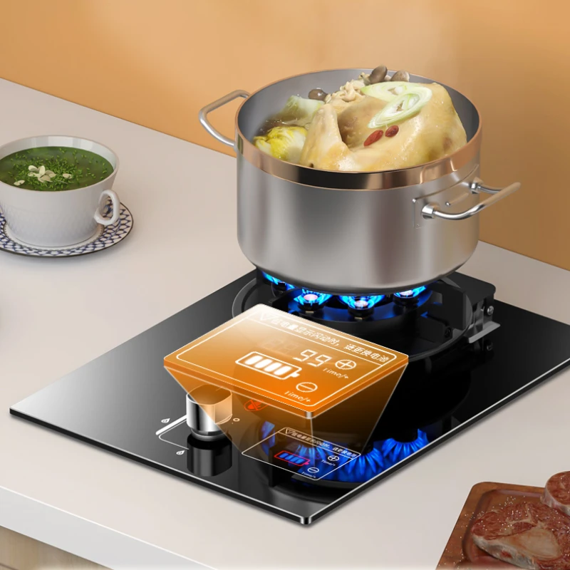 High-power Clamshell Stove Head Design Gas Single Stove Household Liquefied Gas Stove Desktop Stainless Steel Natural Gas Stove
