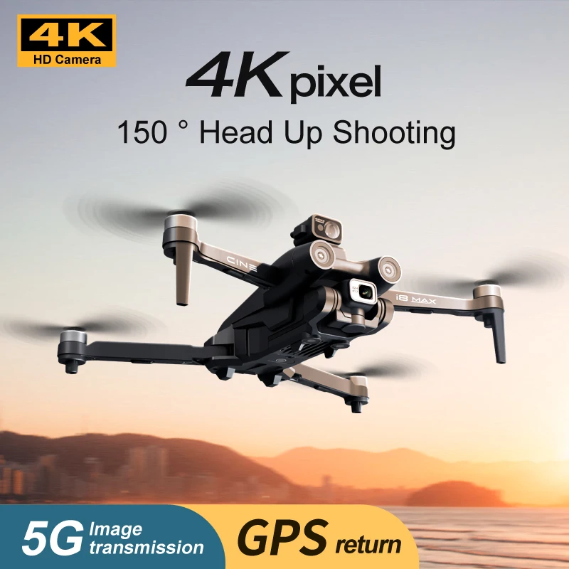 I8 MAX ֹ ȸ GPS , 4K HD ī޶,  Ƽ ÷ο,  ̴ RC , 25  , 1.5km
