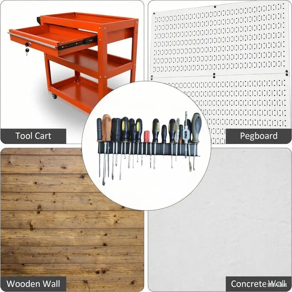 Screwdriver Organizer 23-hole Screwdriver Storage Rack Space-saving Multi-hole Metal Rack for Tool Storage Suitable for Garage and Workshop