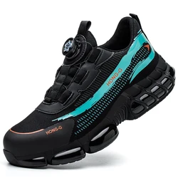 Men's Steel Toe Anti-Smash Puncture-Proof Safety Work Sneakers for 46 (G188-Blue)