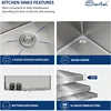 Kitchen Sink Undermount - 33 x 19 Inch Undermount Sink Wall Stand Workstation Deep Single Bowl Undermount Kitchen Sink Basin 4