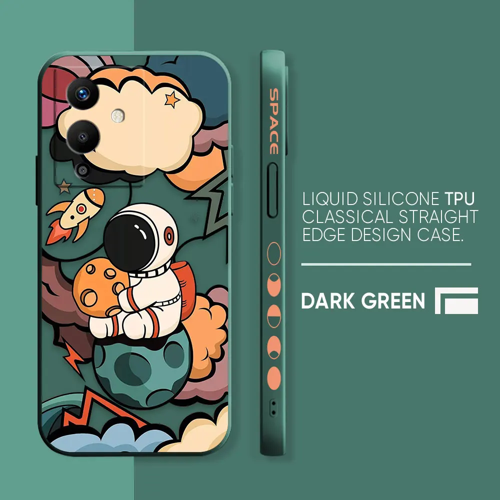 Phone Case For Infinix SPARK NOTE 11 12 G96 8 SMART 5 6 7 POVA 3 4 PRO Case Cover Funda Cqoue Shell Capa Cartoon Space Astronaut