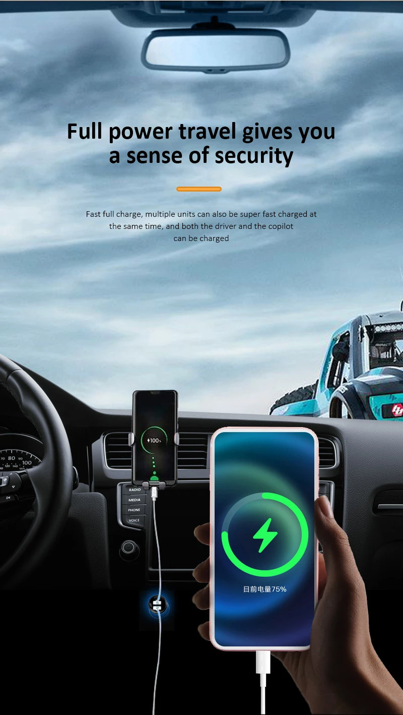 200W Car Charger USB Port Fast Charging For IPhone 13 12 11 Huawei Xiaomi Samsung Mi Type C Mobile Phone_voghion.com