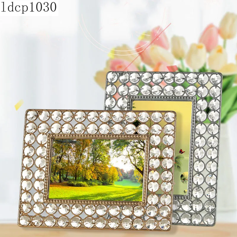 European Crystal Framed Decorative Picture Frames Desk Decoration