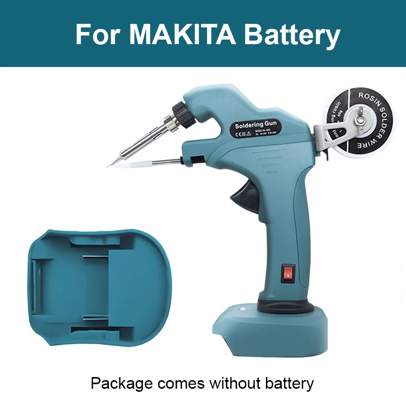 

Portable Solder Gun Fast Welding Tools Cordless Soldering Iron Gun for Makita/DEWALT/Milwaukee/BlackDecker 18V Lithium Battery
