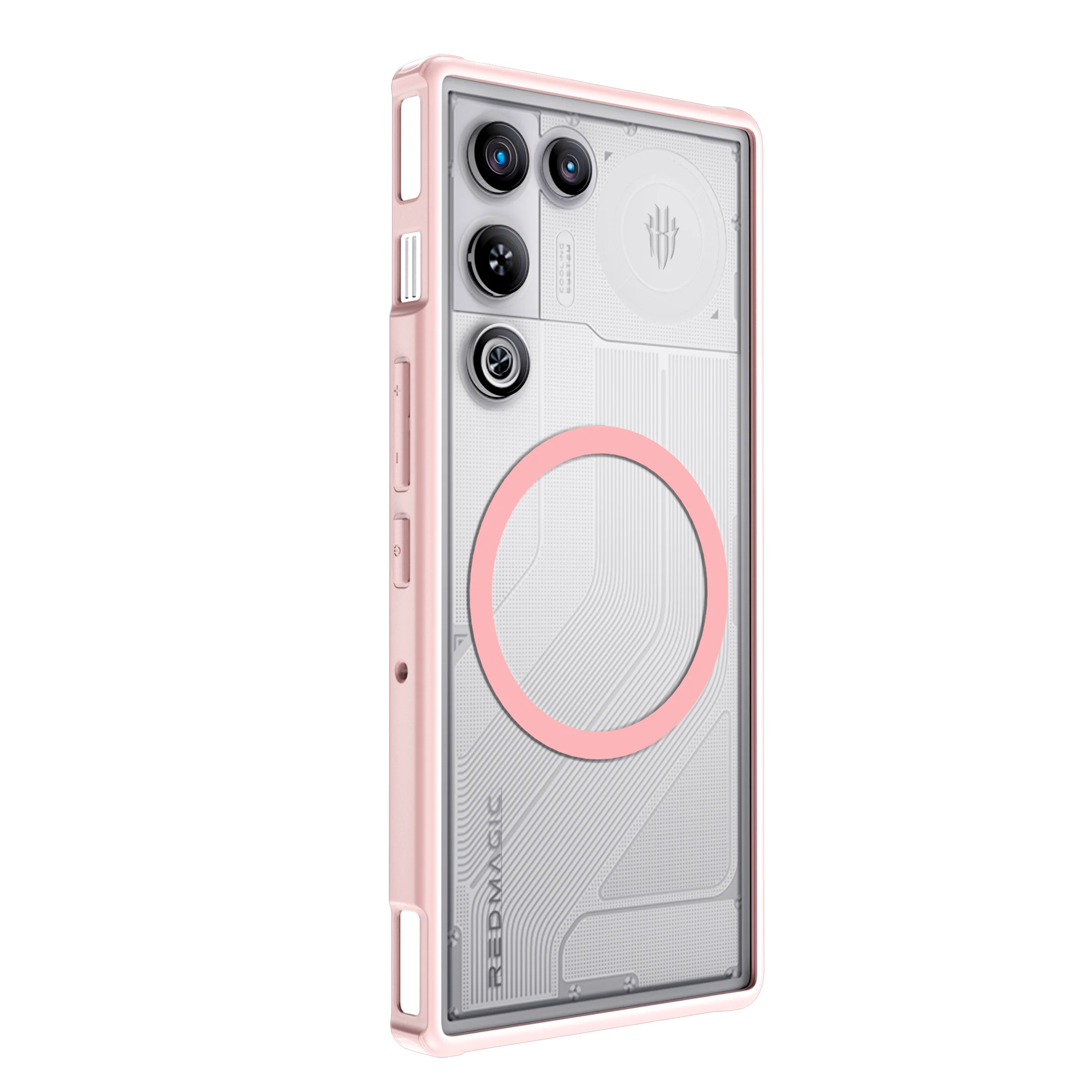 Translucent Shockproof Phone Case with Matte Frame and Magnetic Wireless Charging Back Cover