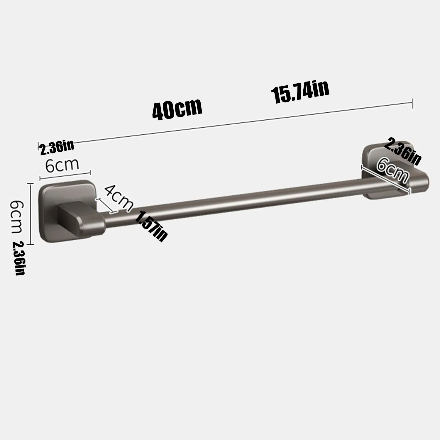 Towel Holder Self-adhesive Double Layer Bathroom Towel Rack No Drilling Bar Kitchen Storage Rack Bathroom Organizer