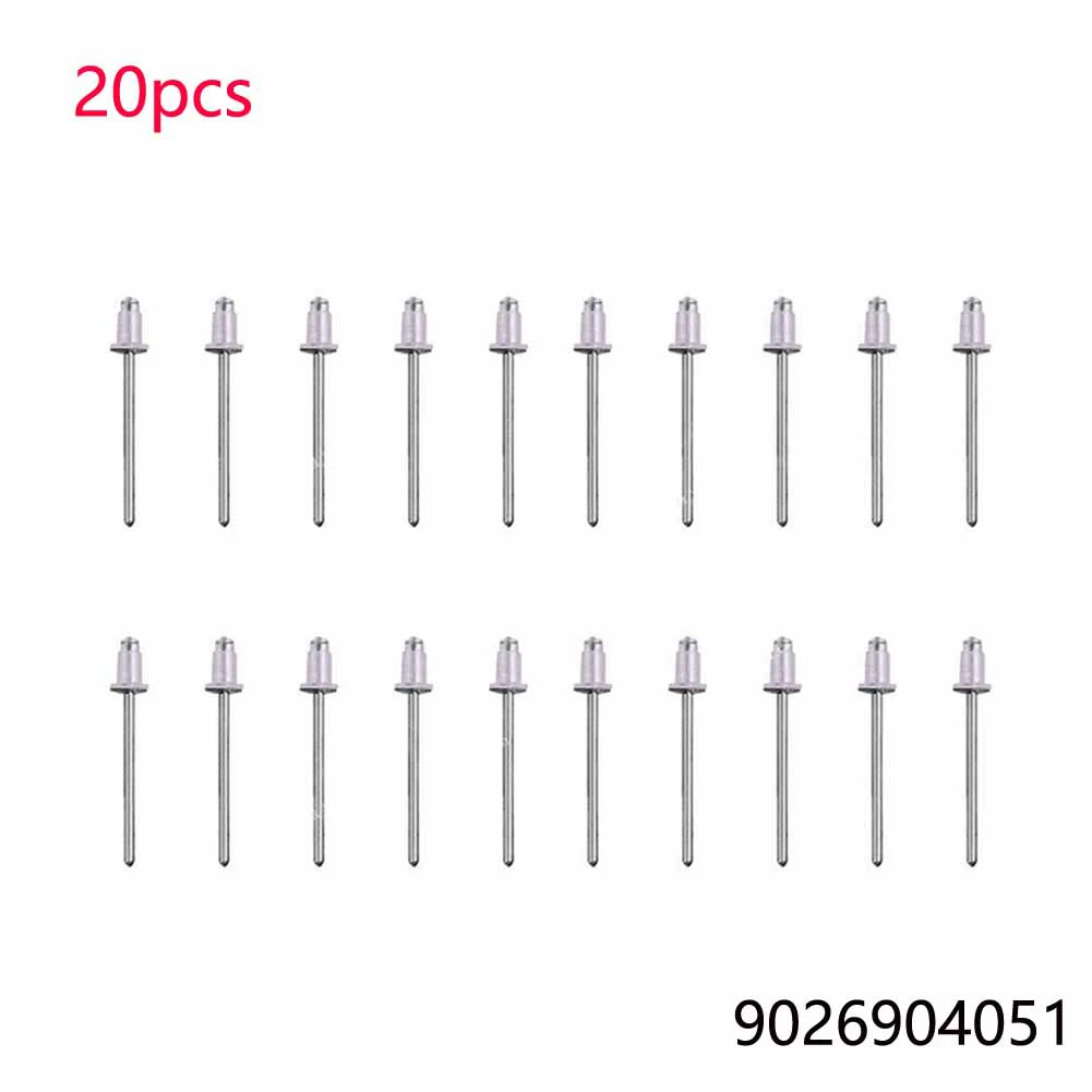 

20pcs Door Frame Fixed Metal Rivet Buckle Fits For Toyota For Lexus 90269-04051 Brand New Vehicle Accessories Silver 4mm