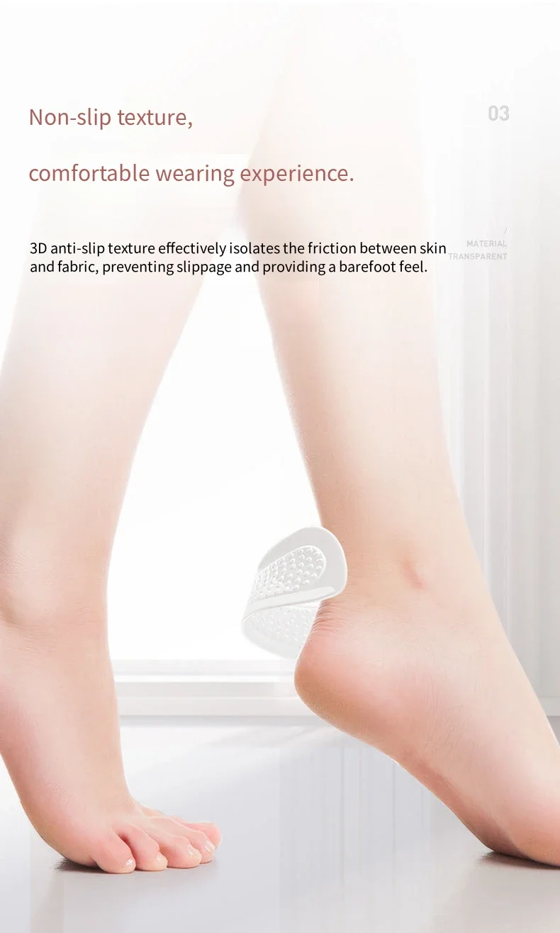 1 Paar / 2 Paar transparente Silikon-Absatzschutzpads für High Heels, Damen-Schuh-Absatzpolster, Fußpflege, rutschfeste Innensohle – Detail 7