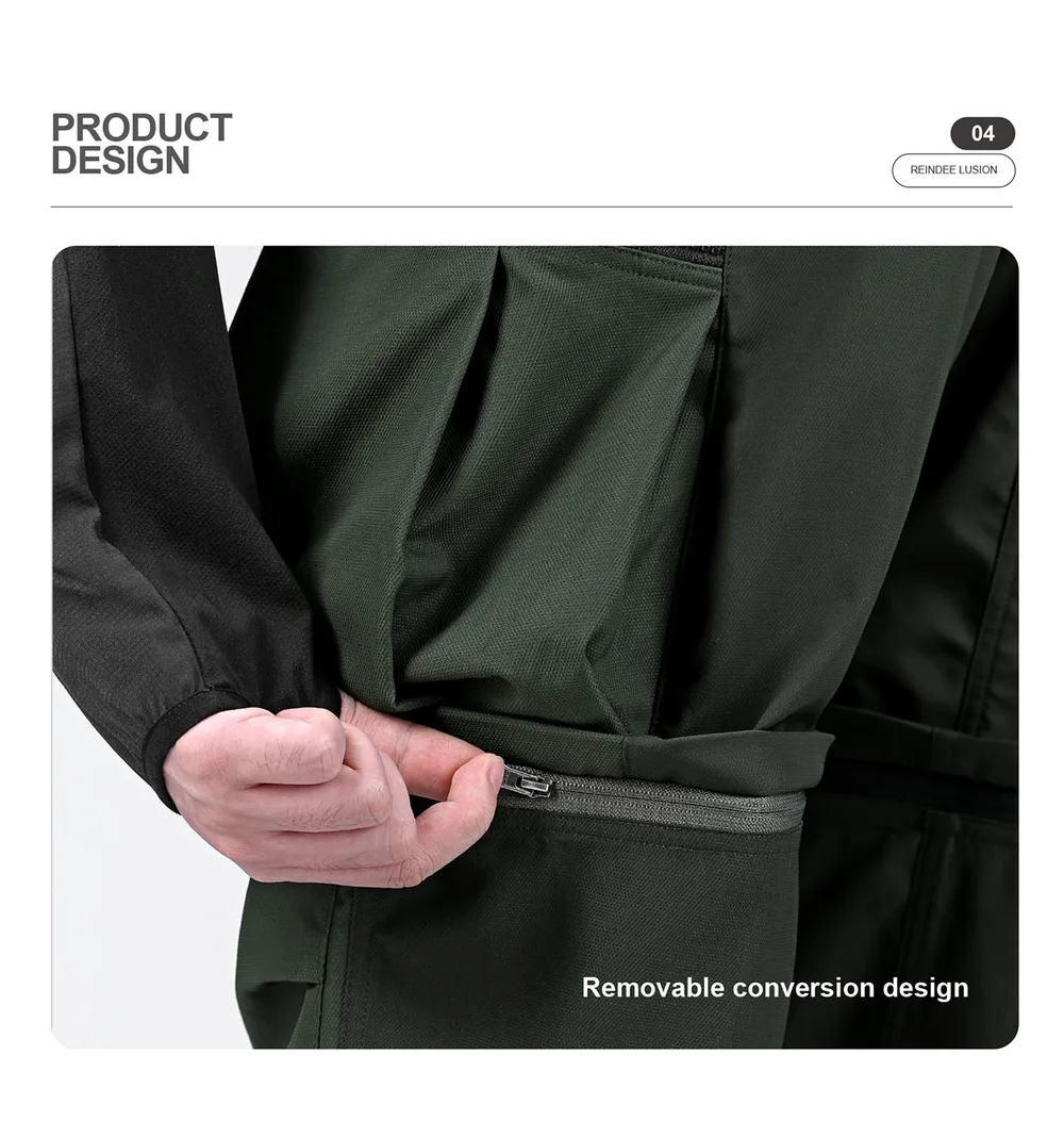 Reindee Lusion 23ss 208 2-in-1  detachable patchwork color block pants dwr coating multiple pockets techwear gorpcore warcore
