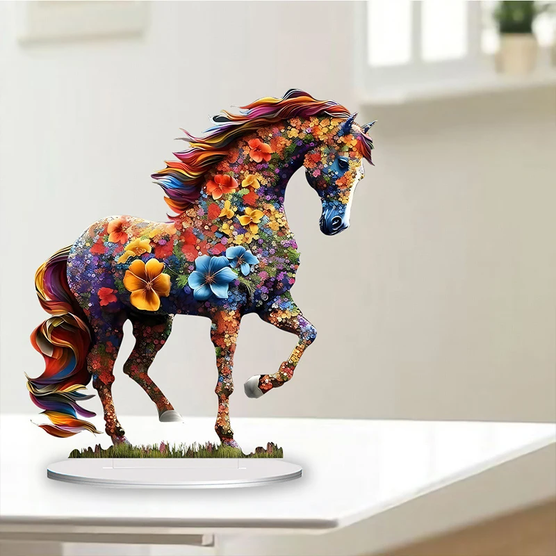 Vibrant Artistic Horse Desktop Ornament Decoration
