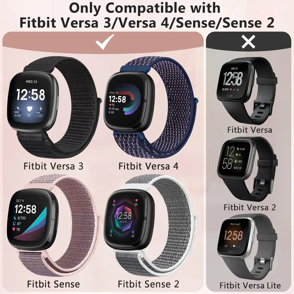 Vanjua Cinturino Metallico Magnetico Per Fitbit Sense 2 / Sense E Versa 4 / Versa 3 – Acciaio Inossidabile, Reggiseno A Rete Unisex - 2
