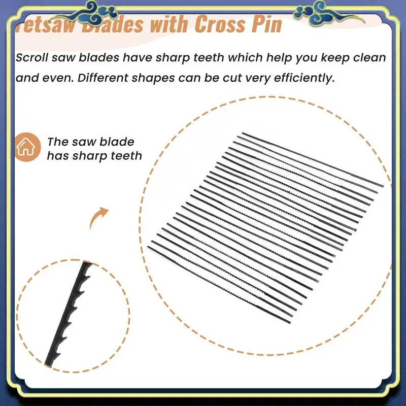Latest Scroll Saw Blades Plain End 5 Inch 24PCS 12 TPI Regular Tooth For Woodworking DIY