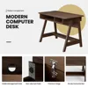 Office Desks,Mid Century Writing Desk with Storage Cubes and Hidden Compartment,Computer Desks 5