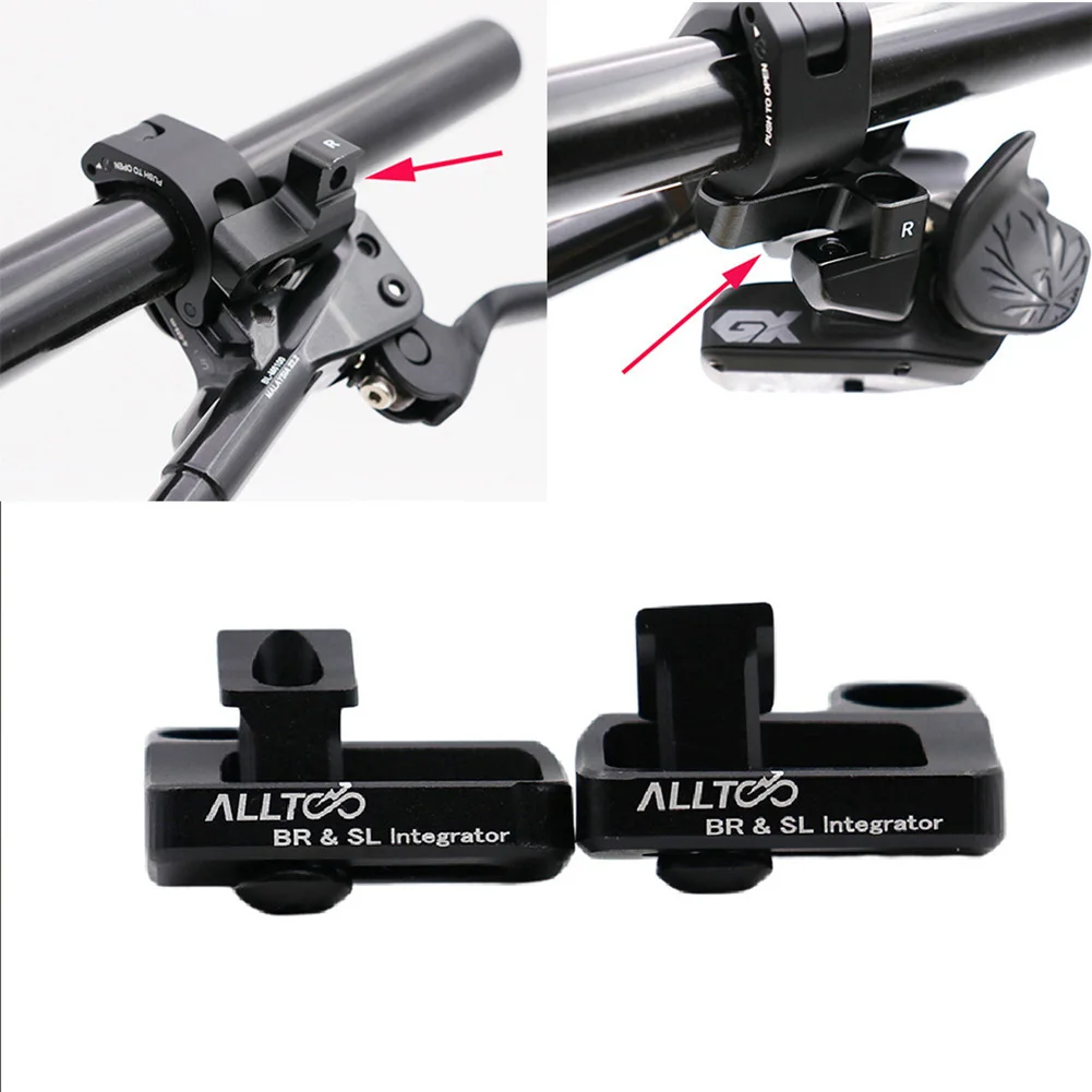 Adattatore Per Leva Cambio Bici In Alluminio Integrate Shifter Mount Per SRAM - Compatibile Freni ISpec EV (nero) - 3