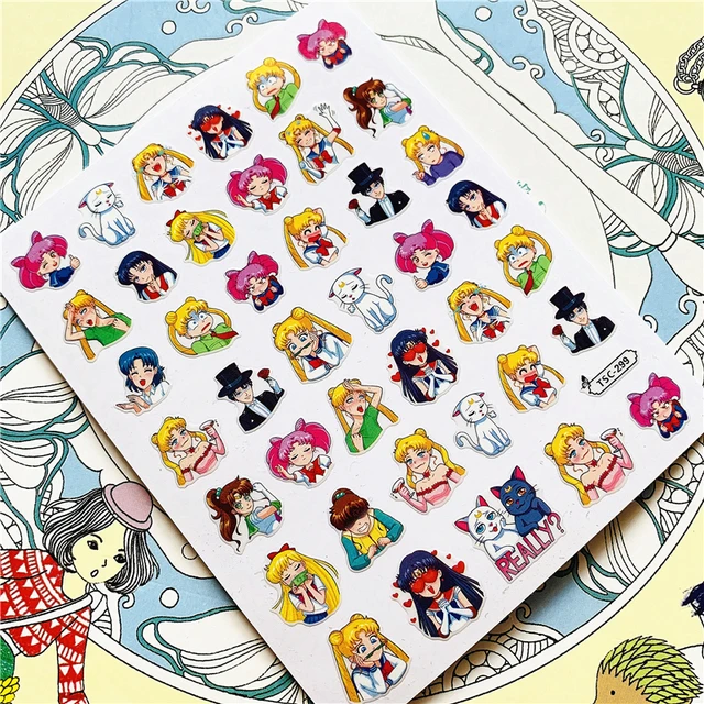 TSC-119 TSC-282 TSC-130  Japanese hot blooded anime 3D Back glue Nail Art Stickers Decals Sliders Nail ornament decoration TSC-299