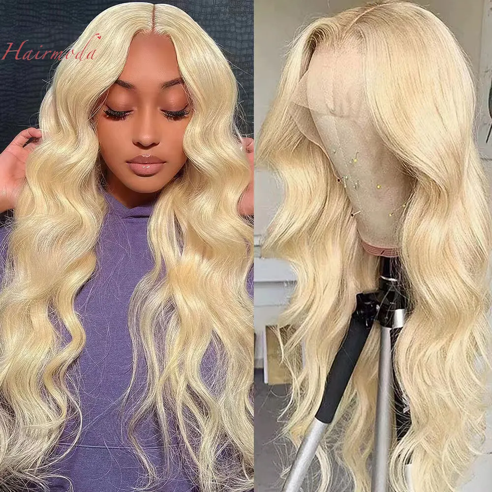 30 Inch Blonde Lace Front Wig Human Hair Wigs For Women Body Wave 613
